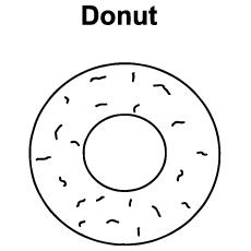 chocolate covered donut coloring pages