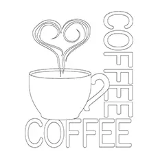 A Steaming Cup Of Coffee coloring page_image