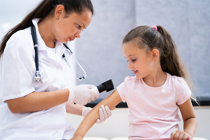 A dermatologist will diagnose scabies in children