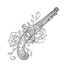 pistol coloring pages