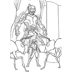 Ant Man With Shrinking coloring page