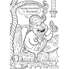 Augustus Gloop Roald Dahl coloring page_image