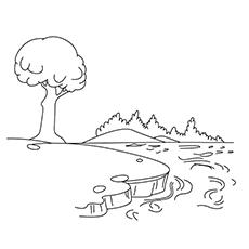 Beautiful Lake coloring page