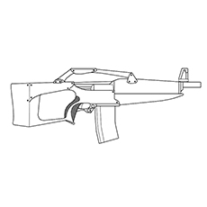 Black Ops 2 Sniper, Gun coloring page