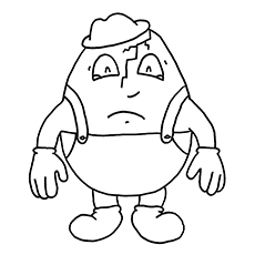 Broken Humpty Dumpty coloring page