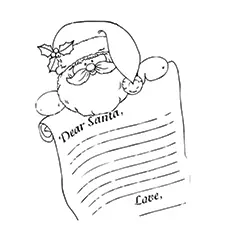 Dear Santa Claus coloring page