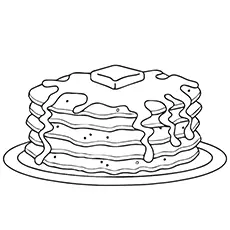 Delicious pancake coloring page for your little ones_image