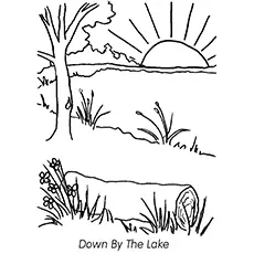Down By The Lake coloring page_image