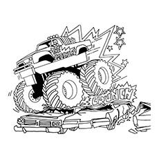 monster truck race coloring pages