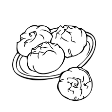 Chinese New Year Dumplings coloring page