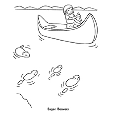 Eager Beavers Lake coloring page