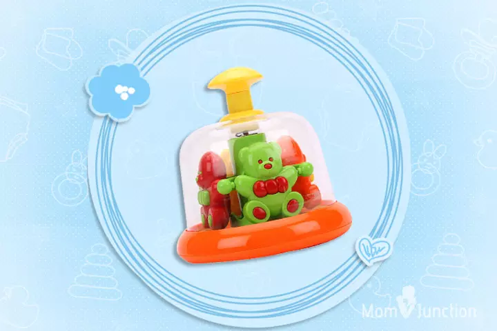 Best Toys For Babies - Fab N Funky Press And Spin Toy Teddy