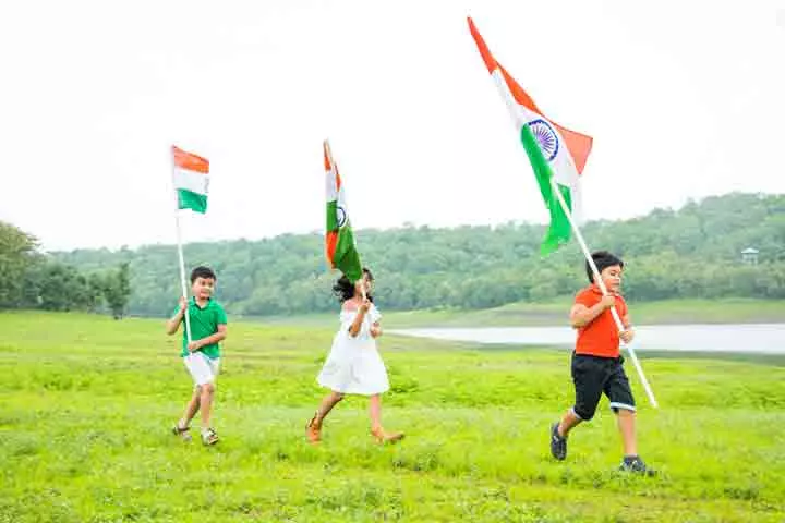 Flag relay race, Independence day activity for kids