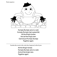 Humpty Dumpty Full Rhyme coloring page
