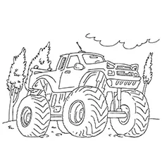 Grave Digger Monster Truck coloring page_image