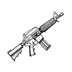 Heckler & Koch MP5 Machine Gun coloring page