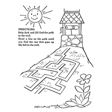 Help Jack And Jill Find Their Way coloring page