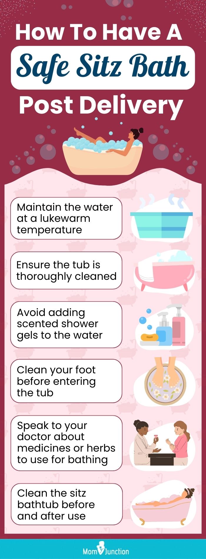 how to have a safe sitz bath post delivery (infographic)