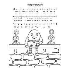 Humpty Dumpty Musical Notes coloring page_image