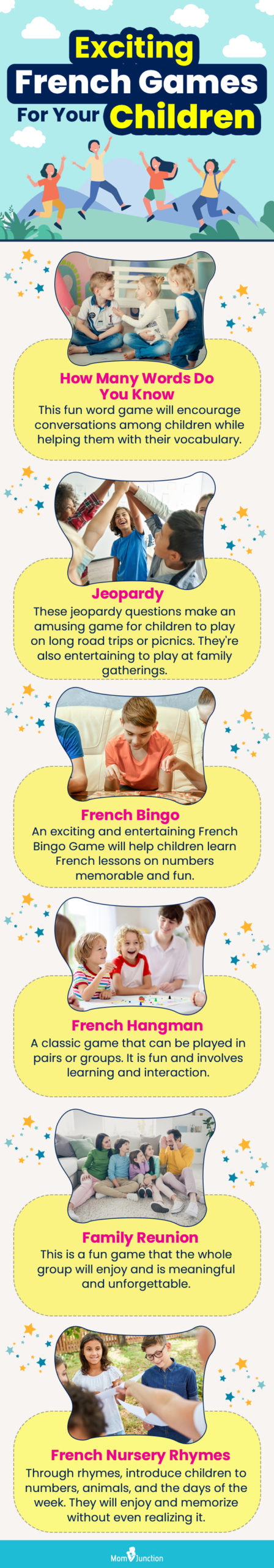 为您的孩子准备的令人兴奋的法语游戏(信息图)