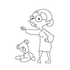 Irma Gobb, Funny Mr. Bean coloring page