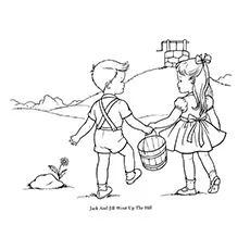 Jack And Jill Went Up The Hill coloring page_image