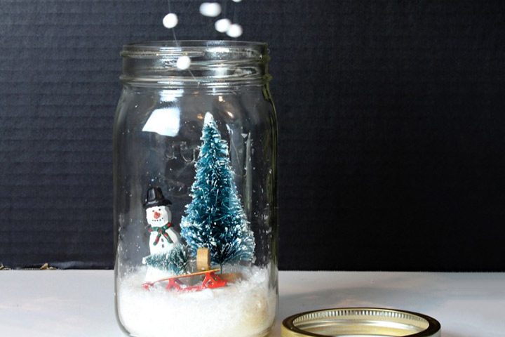 Mason Jar Snow Globe Christmas gift for teens