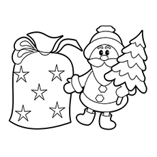Mini Santa Claus coloring page