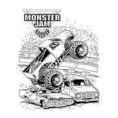 Monster Jam Truck coloring page_image