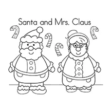 Mr. And Mrs. Santa Claus coloring page