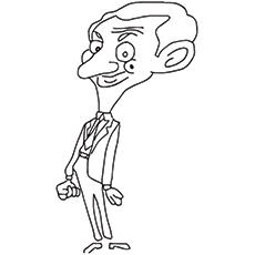 Funny Mr. Bean coloring page