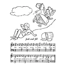 Jack And Jill Music Notes coloring page_image