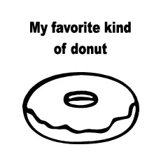 My Favorite Donut coloring page