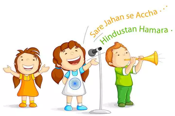 Patriotic singing, independence day activities for kids