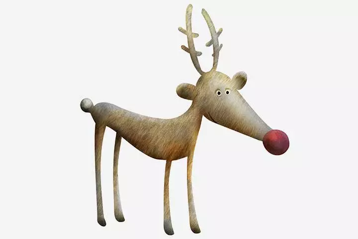 Pin the nose on Rudolf Christmas game for kids