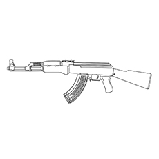 RPD Gun coloring page