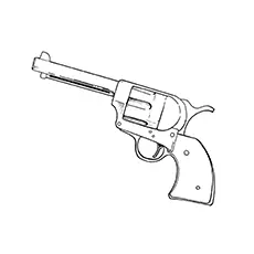 Revolver, Gun coloring page