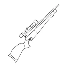 Rifle, Gun coloring page