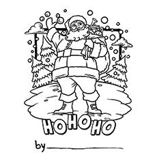 Santa Claus Greeting Card coloring page