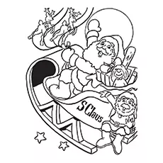 Santa Claus With His Buddies coloring page