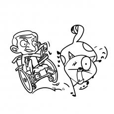 Scrapper, Funny Mr. Bean coloring page