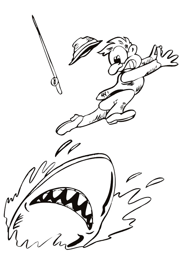 Shark-Chasing-A-Fisherman