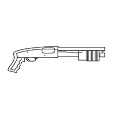Shotgun, Gun coloring page