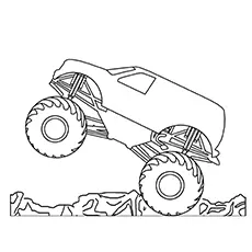 Simple Monster Truck coloring page_image