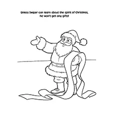 Santa Claus Swipper And Gifts coloring page