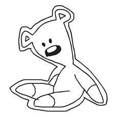 Teddy, Funny Mr. Bean coloring page