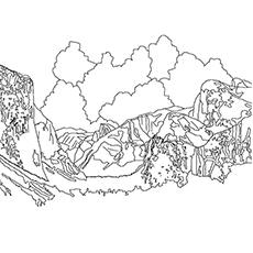 Tenaya Lake coloring page