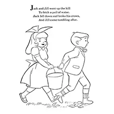 Jack And Jill Poem coloring page