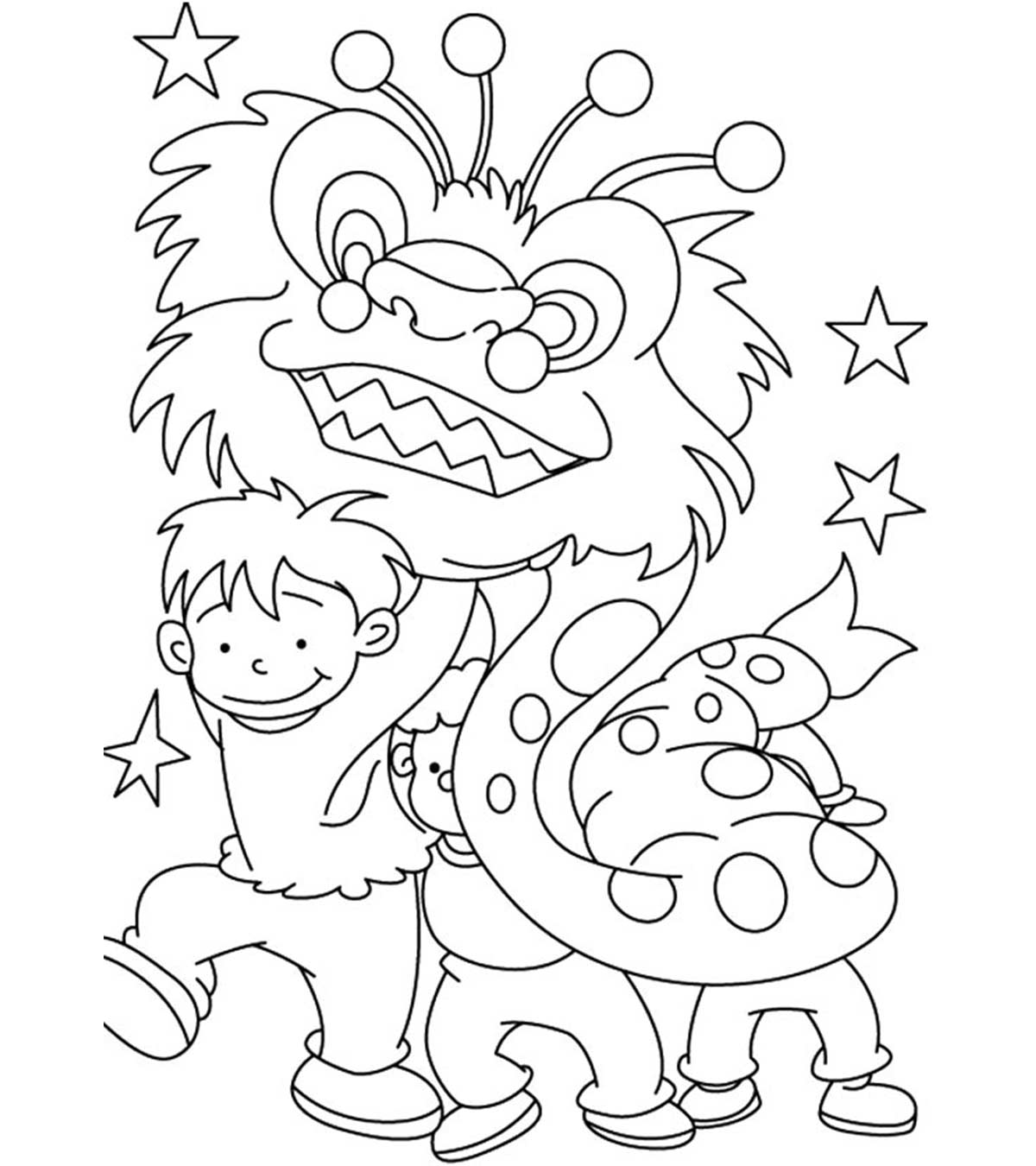 664 Unicorn Printable Chinese New Year Coloring Pages for Kids