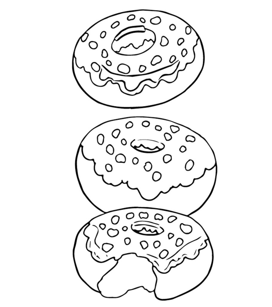 Top 20 Donut Coloring Pages For Your Toddler